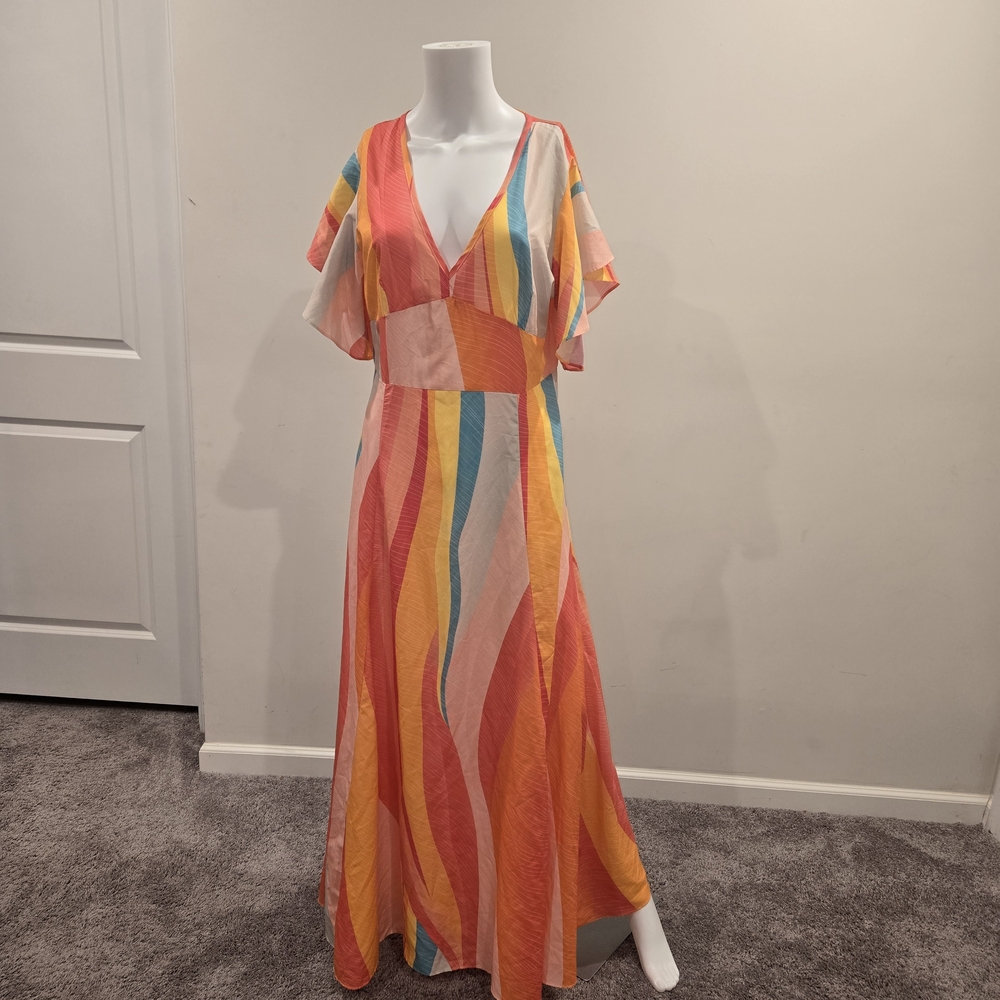 Colorful Striped Maxi Dress